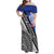 Fiji an Samoa Rugby Custom Family Matching Off Shoulder Maxi Dress and Hawaiian Shirt Flying Fijians Manu Samoa Together Pacific - Polynesian Pride