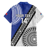 Fiji an Samoa Rugby Custom Family Matching Summer Maxi Dress and Hawaiian Shirt Flying Fijians Manu Samoa Together Pacific LT14 - Polynesian Pride