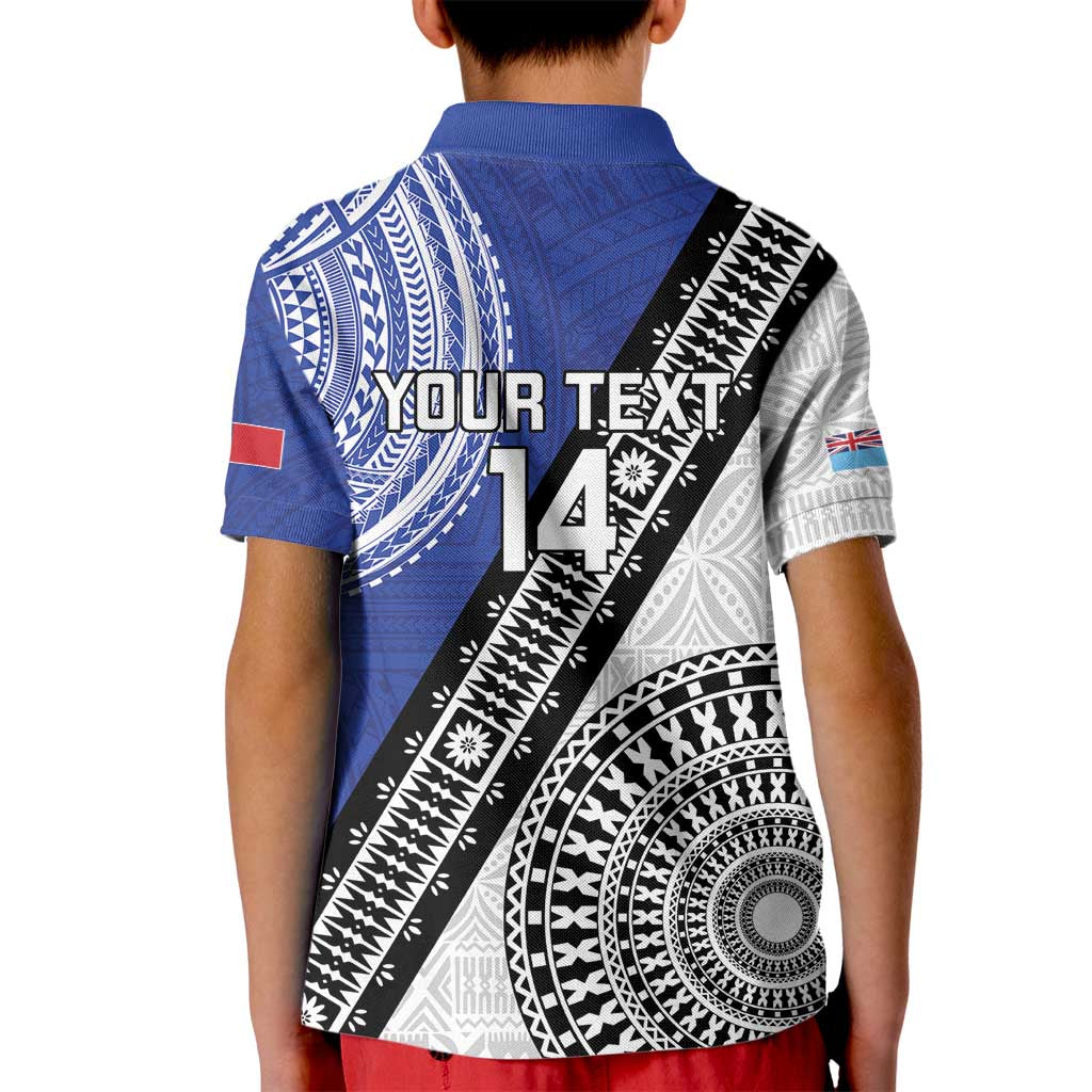 Fiji an Samoa Rugby Custom Kid Polo Shirt Flying Fijians Manu Samoa Together Pacific LT14 - Polynesian Pride