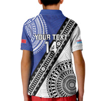 Fiji an Samoa Rugby Custom Kid Polo Shirt Flying Fijians Manu Samoa Together Pacific LT14 - Polynesian Pride