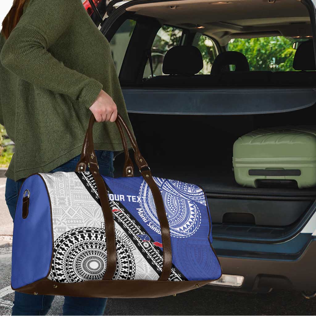 Fiji an Samoa Rugby Custom Travel Bag Flying Fijians Manu Samoa Together Pacific - Polynesian Pride