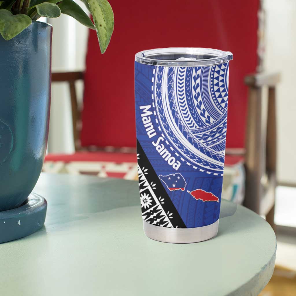 Fiji an Samoa Rugby Tumbler Cup Flying Fijians Manu Samoa Together Pacific - Polynesian Pride
