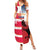 USA and Japan Rugby Custom Family Matching Summer Maxi Dress and Hawaiian Shirt Eagles Brave Blossoms Together Pacific - Polynesian Pride