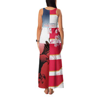 USA and Japan Rugby Custom Family Matching Tank Maxi Dress and Hawaiian Shirt Eagles Brave Blossoms Together Pacific LT14 - Polynesian Pride