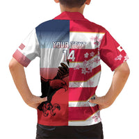 USA and Japan Rugby Custom Kid Hawaiian Shirt Eagles Brave Blossoms Together Pacific - Polynesian Pride