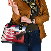 USA and Japan Rugby Custom Shoulder Handbag Eagles Brave Blossoms Together Pacific - Polynesian Pride