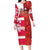 Canada and Japan Rugby Custom Family Matching Long Sleeve Bodycon Dress and Hawaiian Shirt Canucks Brave Blossoms Together Pacific - Polynesian Pride