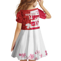 Canada and Japan Rugby Custom Family Matching Off The Shoulder Long Sleeve Dress and Hawaiian Shirt Canucks Brave Blossoms Together Pacific LT14 - Polynesian Pride