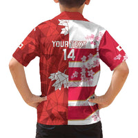 Canada and Japan Rugby Custom Family Matching Puletasi and Hawaiian Shirt Canucks Brave Blossoms Together Pacific - Polynesian Pride