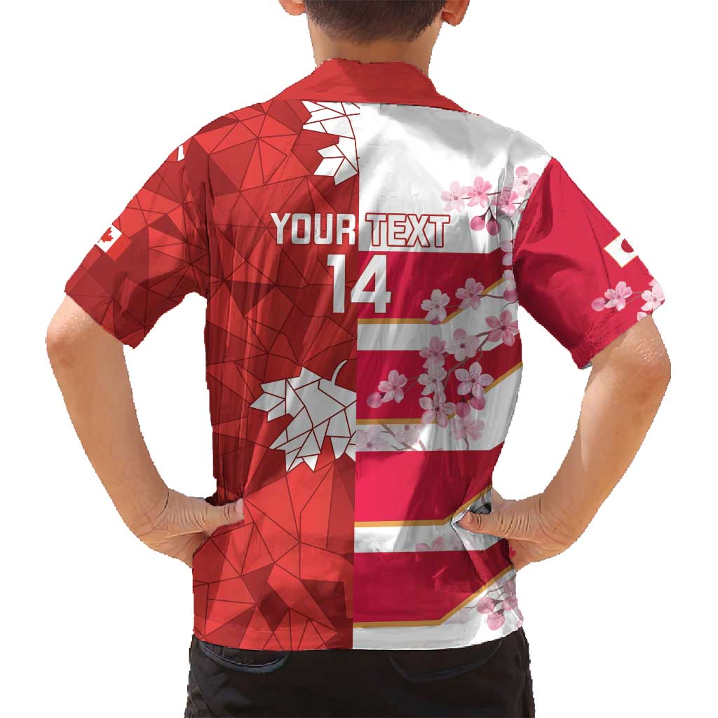 Canada and Japan Rugby Custom Family Matching Summer Maxi Dress and Hawaiian Shirt Canucks Brave Blossoms Together Pacific LT14 - Polynesian Pride