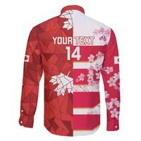 Canada and Japan Rugby Custom Family Matching Summer Maxi Dress and Hawaiian Shirt Canucks Brave Blossoms Together Pacific LT14 - Polynesian Pride
