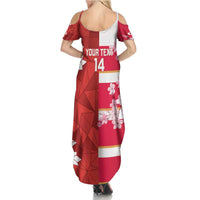 Canada and Japan Rugby Custom Family Matching Summer Maxi Dress and Hawaiian Shirt Canucks Brave Blossoms Together Pacific LT14 - Polynesian Pride