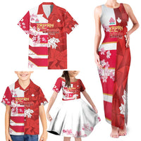 Canada and Japan Rugby Custom Family Matching Tank Maxi Dress and Hawaiian Shirt Canucks Brave Blossoms Together Pacific LT14 - Polynesian Pride