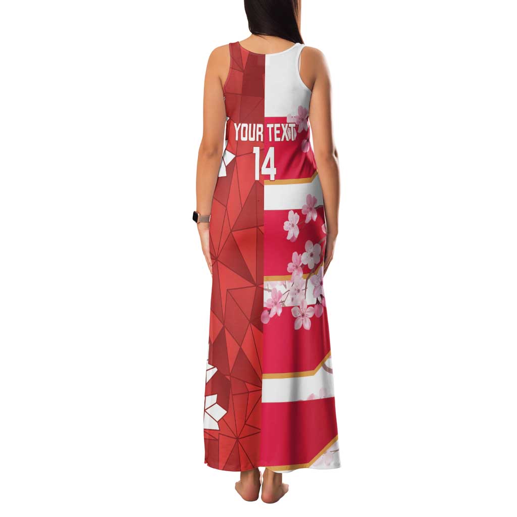 Canada and Japan Rugby Custom Family Matching Tank Maxi Dress and Hawaiian Shirt Canucks Brave Blossoms Together Pacific LT14 - Polynesian Pride