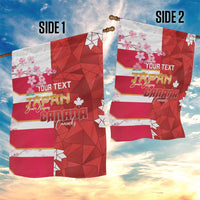 Canada and Japan Rugby Custom Garden Flag Canucks Brave Blossoms Together Pacific - Polynesian Pride