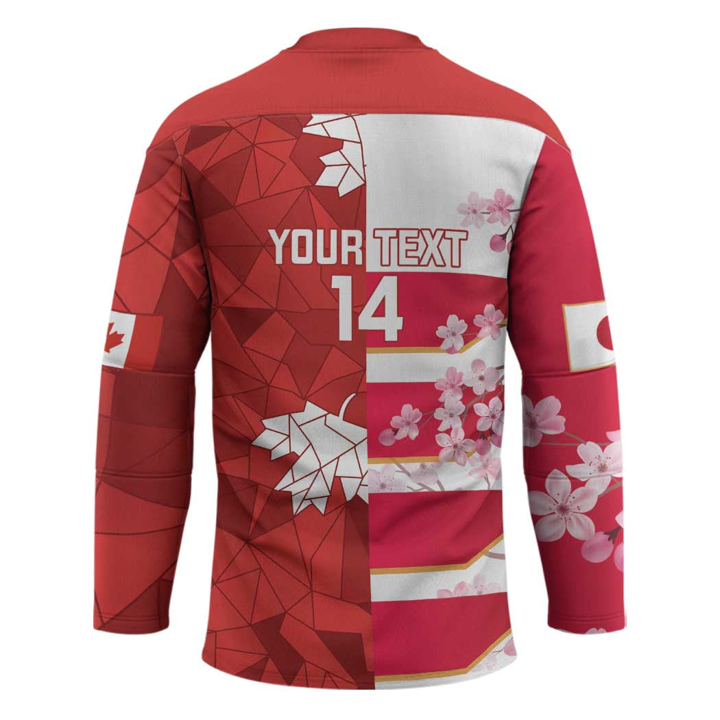 Canada and Japan Rugby Custom Hockey Jersey Canucks Brave Blossoms Together Pacific - Polynesian Pride