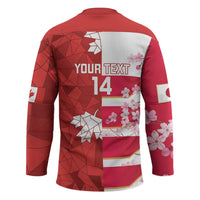 Canada and Japan Rugby Custom Hockey Jersey Canucks Brave Blossoms Together Pacific - Polynesian Pride