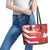 Canada and Japan Rugby Custom Leather Tote Bag Canucks Brave Blossoms Together Pacific - Polynesian Pride