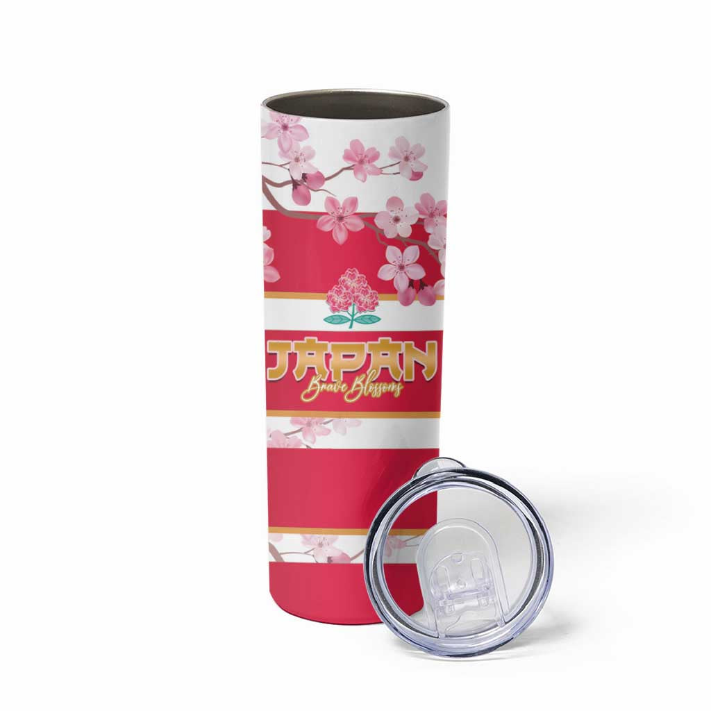 Canada and Japan Rugby Skinny Tumbler Canucks Brave Blossoms Together Pacific - Polynesian Pride