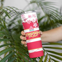 Canada and Japan Rugby Skinny Tumbler Canucks Brave Blossoms Together Pacific - Polynesian Pride