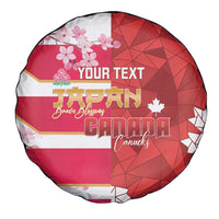 Canada and Japan Rugby Custom Spare Tire Cover Canucks Brave Blossoms Together Pacific LT14 - Polynesian Pride
