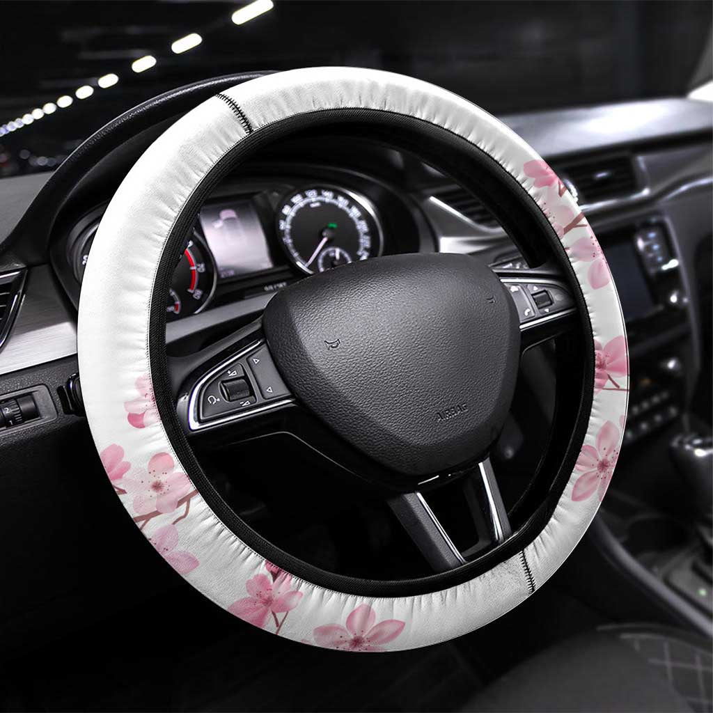 Canada and Japan Rugby Steering Wheel Cover Canucks Brave Blossoms Together Pacific - Polynesian Pride