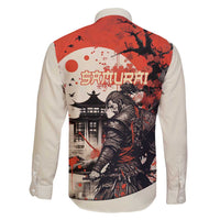 Samurai Warrior Japan Family Matching Puletasi and Hawaiian Shirt Red-blossomed Tree Classic Japanese Stylized - Polynesian Pride