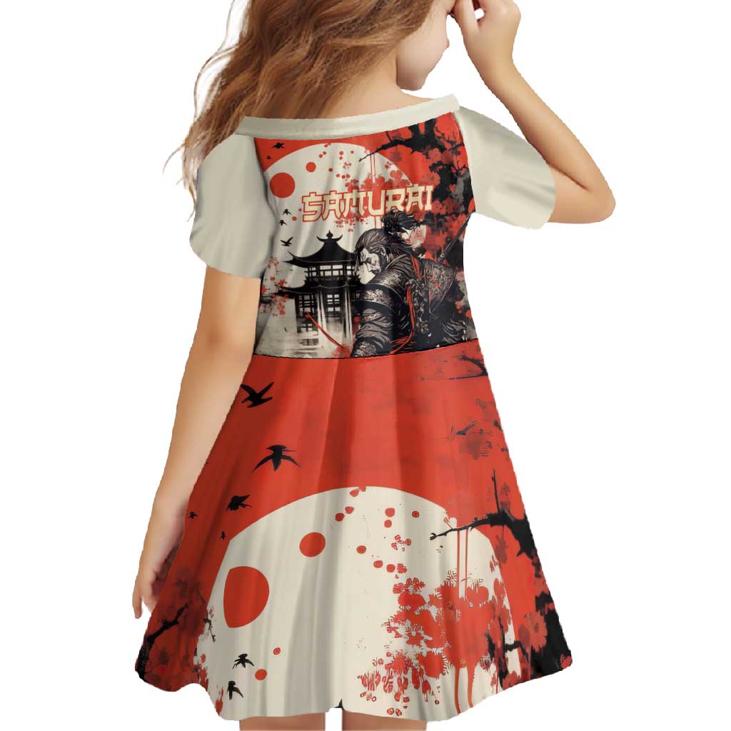 Samurai Warrior Japan Family Matching Tank Maxi Dress and Hawaiian Shirt Red-blossomed Tree Classic Japanese Stylized - Polynesian Pride