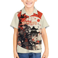 Samurai Warrior Japan Hawaiian Shirt Red-blossomed Tree Classic Japanese Stylized - Polynesian Pride