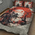 Samurai Warrior Japan Quilt Bed Set Red-blossomed Tree Classic Japanese Stylized - Polynesian Pride