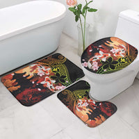 Hawaiian and Japanese Bathroom Set Koi Fish With Kanaka Polynesian Tattoo LT14 - Polynesian Pride