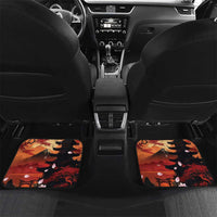 Hawaiian and Japanese Car Mats Koi Fish With Kanaka Polynesian Tattoo LT14 Set 2pcs - Back Black - Polynesian Pride