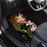 Hawaiian and Japanese Car Mats Koi Fish With Kanaka Polynesian Tattoo LT14 - Polynesian Pride