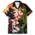 Hawaiian and Japanese Family Matching Off The Shoulder Long Sleeve Dress and Hawaiian Shirt Koi Fish With Kanaka Polynesian Tattoo - Polynesian Pride