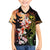 Hawaiian and Japanese Family Matching Off The Shoulder Long Sleeve Dress and Hawaiian Shirt Koi Fish With Kanaka Polynesian Tattoo - Polynesian Pride