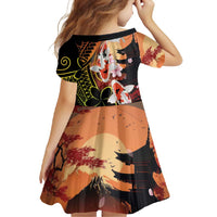 Hawaiian and Japanese Family Matching Off Shoulder Maxi Dress and Hawaiian Shirt Koi Fish With Kanaka Polynesian Tattoo LT14 - Polynesian Pride