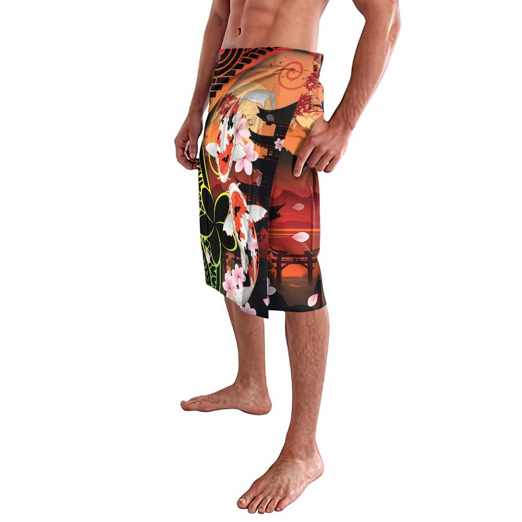 Hawaiian and Japanese Lavalava Koi Fish With Kanaka Polynesian Tattoo - Polynesian Pride