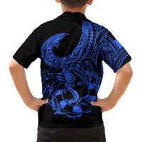 polynesia-family-matching-summer-maxi-dress-and-hawaiian-shirt-fish-hook-tattoo-go-fishing-polynesian-pattern-blue