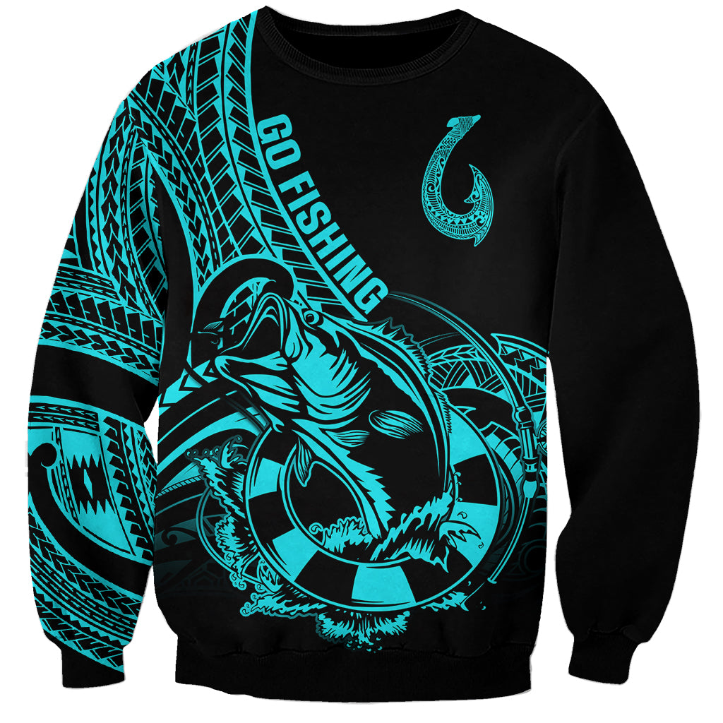 polynesia-sweatshirt-fish-hook-tattoo-go-fishing-polynesian-pattern-turquosie