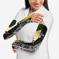 New Zealand and South Africa Rugby Custom Arm Sleeves Maori Silver Fern Springbok Together LT14 - Polynesian Pride