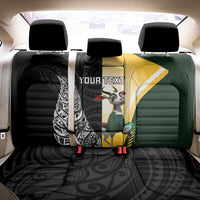 New Zealand and South Africa Rugby Custom Back Car Seat Cover Maori Silver Fern Springbok Together LT14 - Polynesian Pride