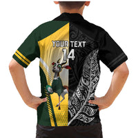 New Zealand and South Africa Rugby Custom Family Matching Mermaid Dress and Hawaiian Shirt Maori Silver Fern Springbok Together LT14 - Polynesian Pride