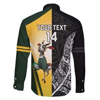New Zealand and South Africa Rugby Custom Family Matching Puletasi and Hawaiian Shirt Maori Silver Fern Springbok Together LT14 - Polynesian Pride