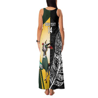 New Zealand and South Africa Rugby Custom Family Matching Tank Maxi Dress and Hawaiian Shirt Maori Silver Fern Springbok Together LT14 - Polynesian Pride