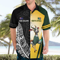New Zealand and South Africa Rugby Custom Hawaiian Shirt Maori Silver Fern Springbok Together LT14 - Polynesian Pride