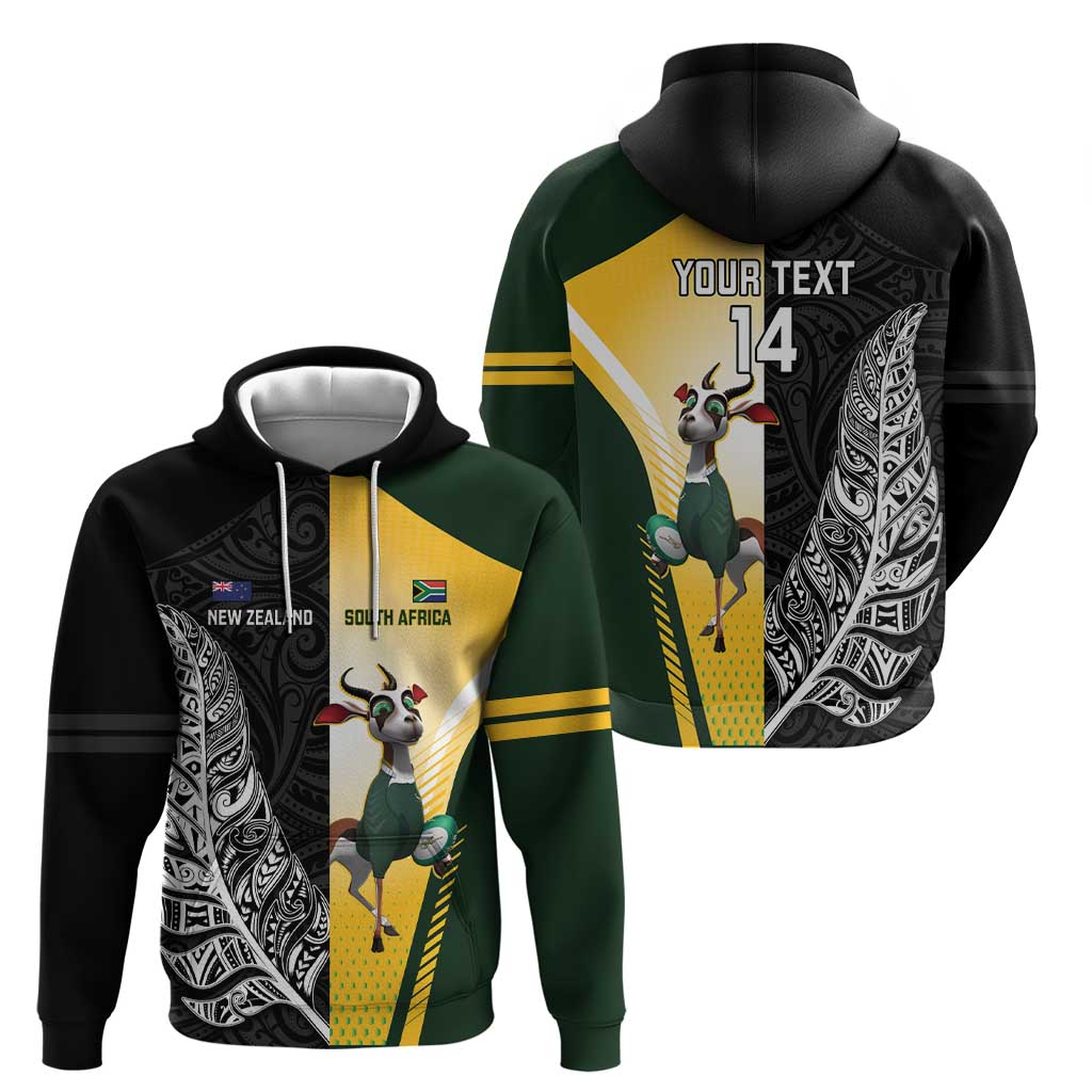 New Zealand and South Africa Rugby Custom Hoodie Maori Silver Fern Springbok Together LT14 - Polynesian Pride