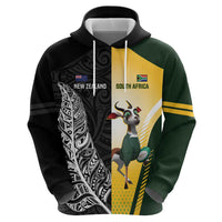 New Zealand and South Africa Rugby Custom Hoodie Maori Silver Fern Springbok Together LT14 - Polynesian Pride