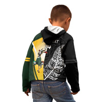 New Zealand and South Africa Rugby Custom Kid Hoodie Maori Silver Fern Springbok Together LT14 - Polynesian Pride