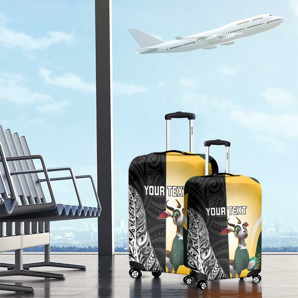 New Zealand and South Africa Rugby Custom Luggage Cover Maori Silver Fern Springbok Together LT14 - Polynesian Pride