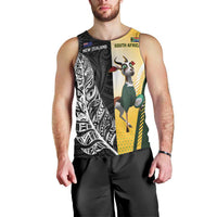 New Zealand and South Africa Rugby Custom Men Tank Top Maori Silver Fern Springbok Together LT14 - Polynesian Pride
